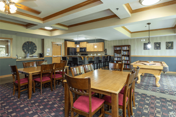Community room with pool table